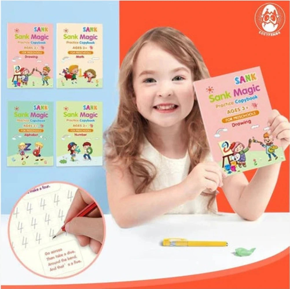 KIT DE 4 CUADERNOS CALIGRAFÍA MONTESSORI