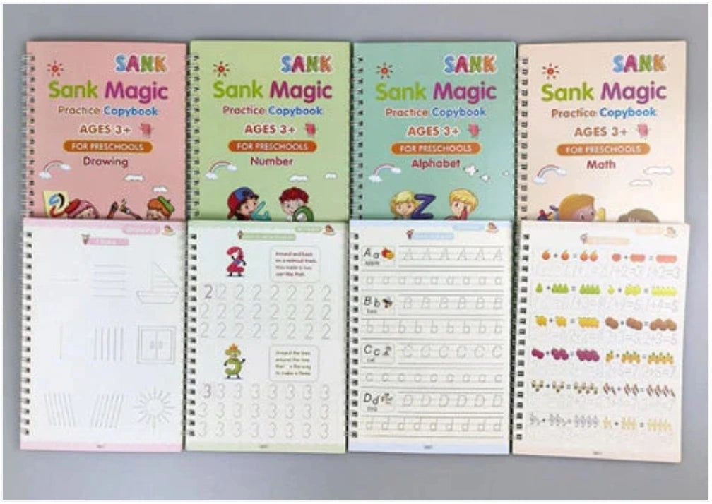 KIT DE 4 CUADERNOS CALIGRAFÍA MONTESSORI